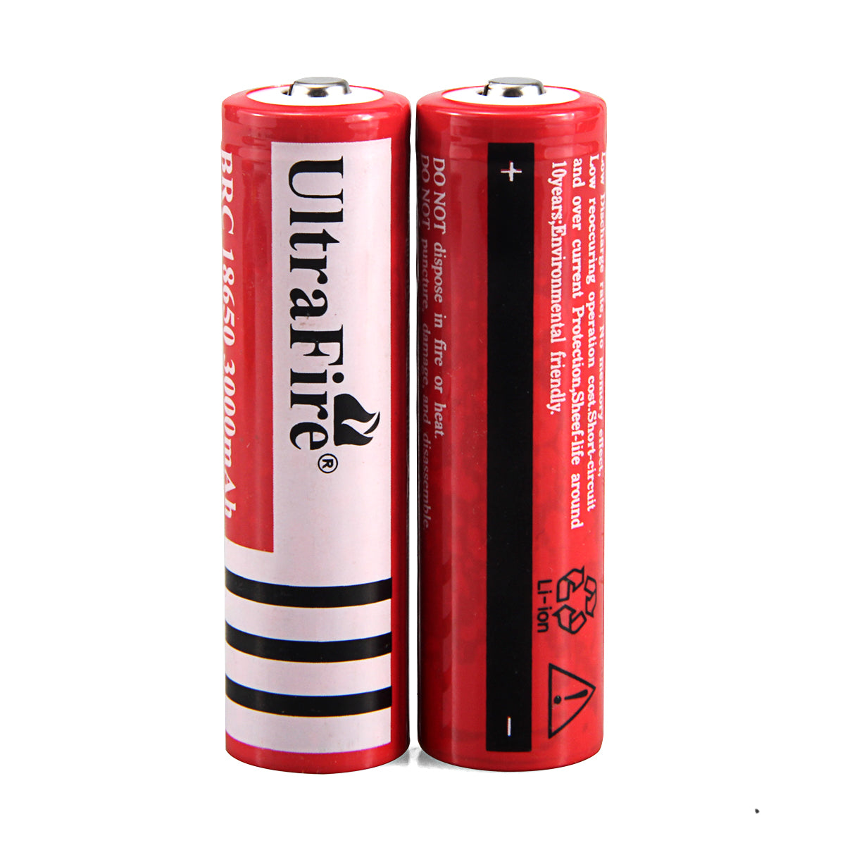 bros Precies Volg ons UltraFire 3000mAh 3.7V 18650 Rechargeable Lithium Batteries Without Pr