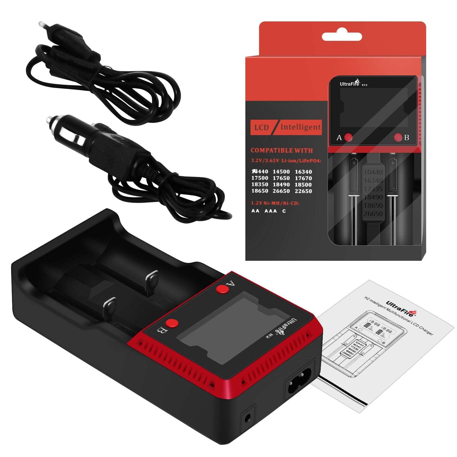 UltraFire H2 2/4 Slots US/EU Standard Charger