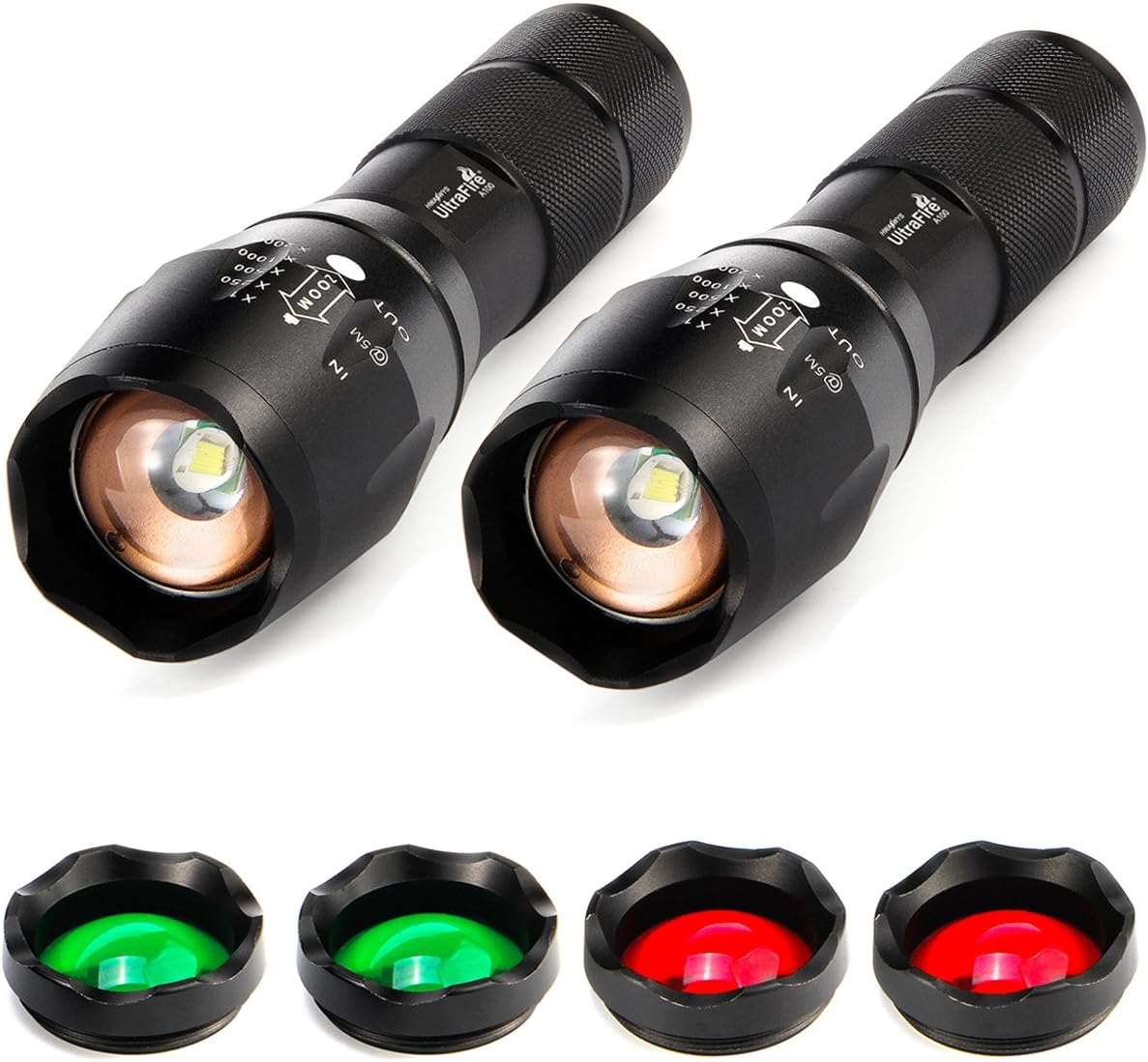 UltraFire-A100-Tactical-Flashlight  Glass Lens