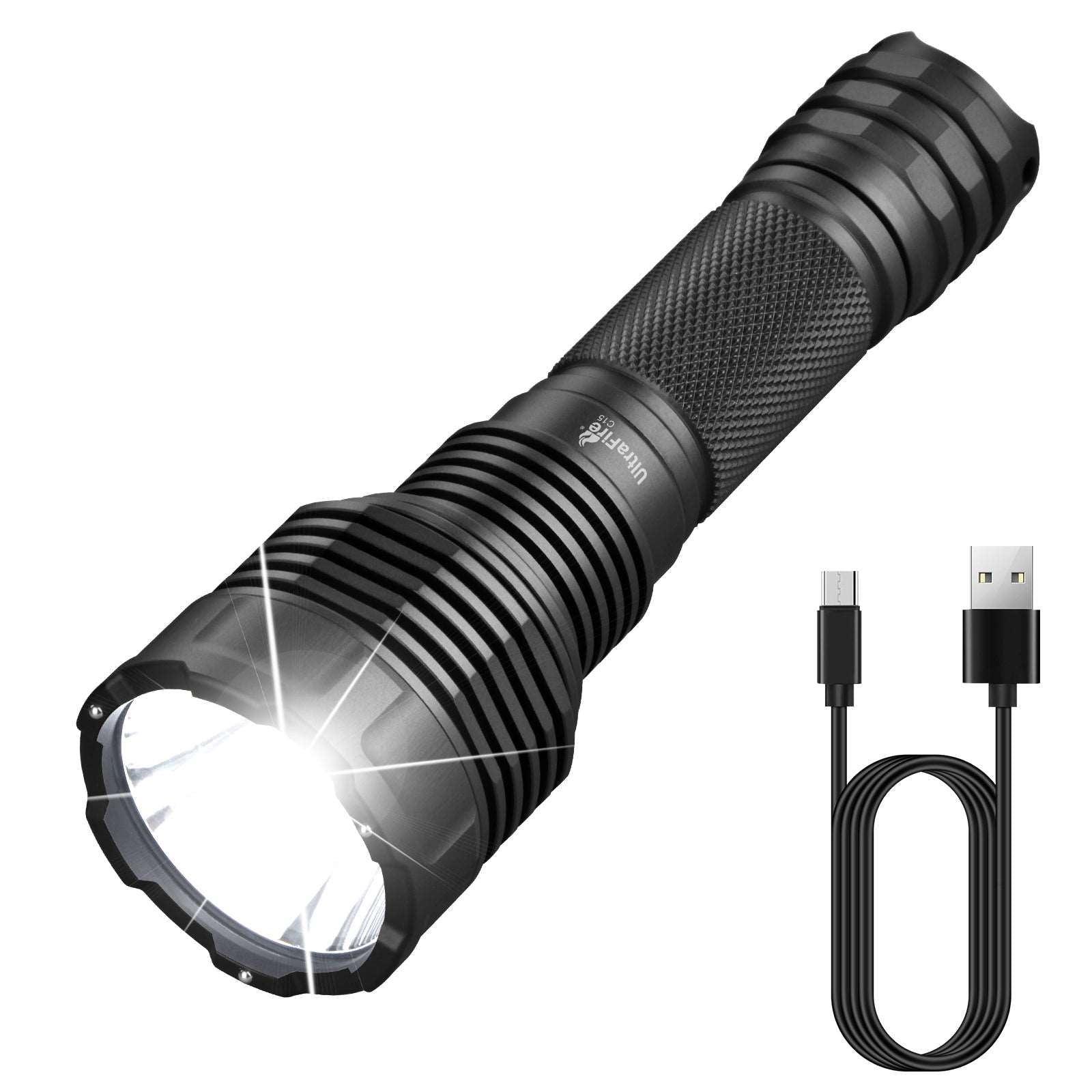 UltraFire C15 Tactical Flashlight Brightness Adjustment