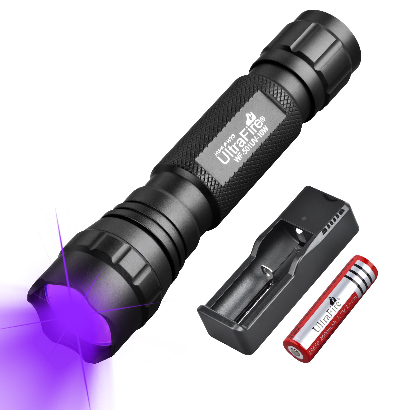 WF-501UV 395nm 10W Black LED Flashlight