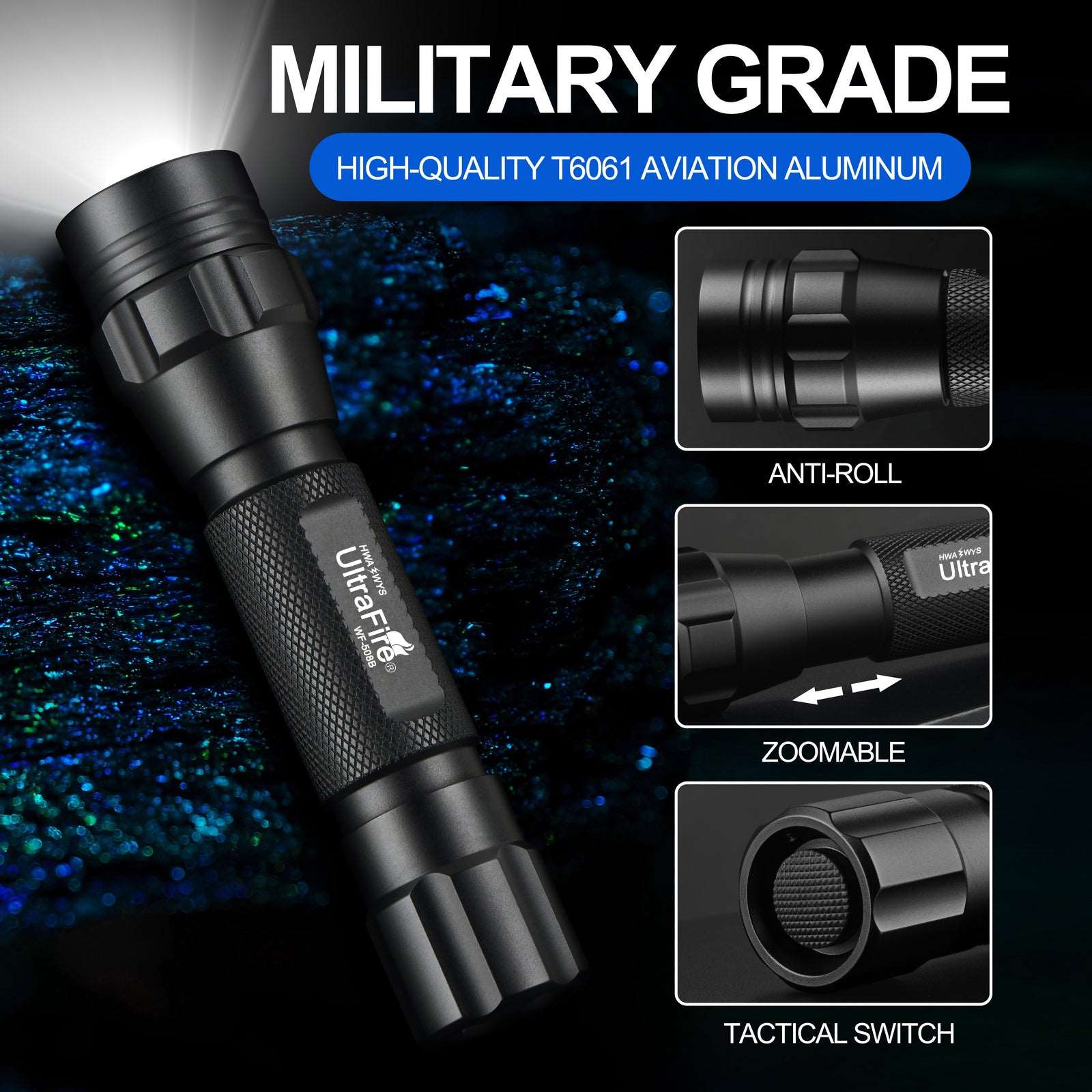 WF-508B Telescopic Focusing Flashlight