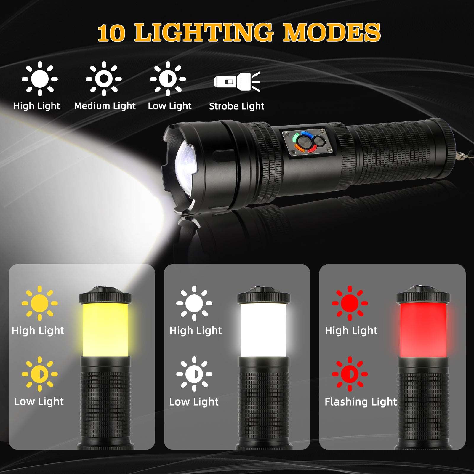 UltraFire Z9 PRO 10 Lighting Modes Tactical-Flashlight